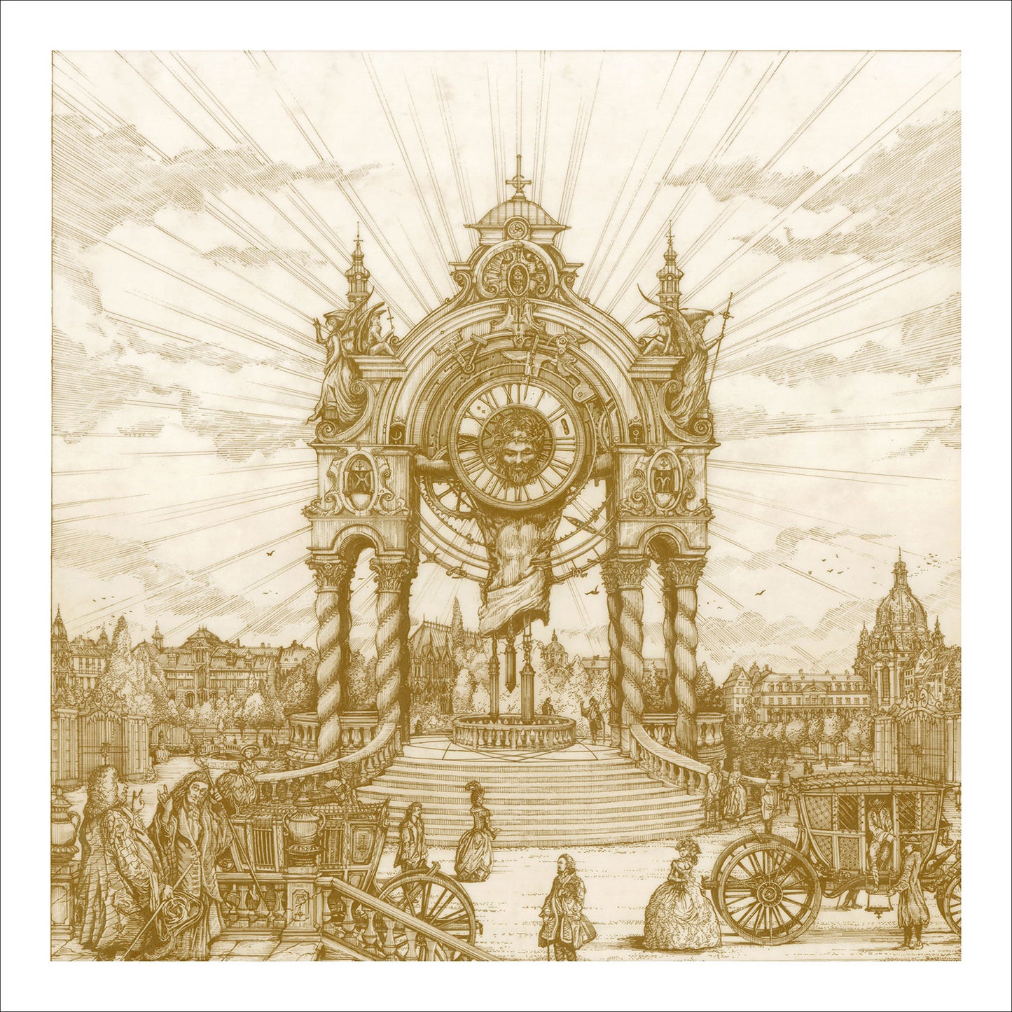 Monstrance Clock Art Print