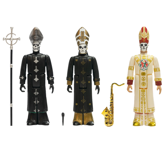 Papal Lineage ReAction Figures, Unboxed